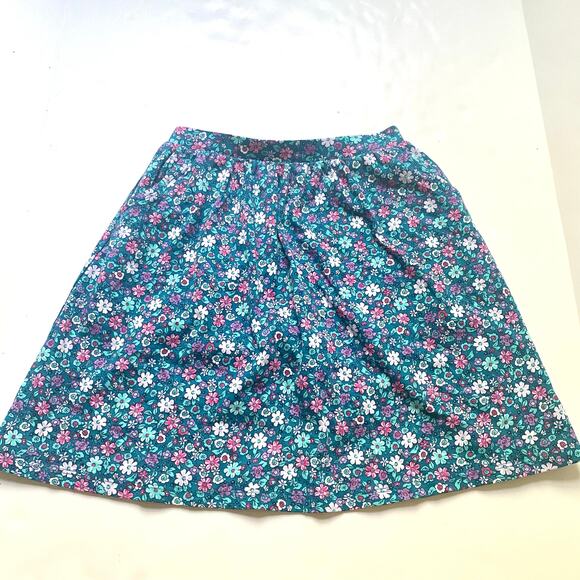 Lands End Blue Floral Skort Skirt With Pockets - Picture 1 of 2